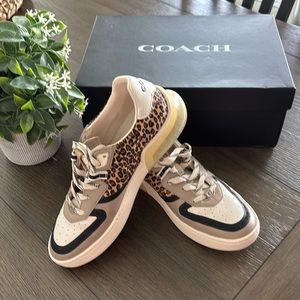 Coach CitySoul Hair Court Sneakers. W Size 9 Natural/Beechwood